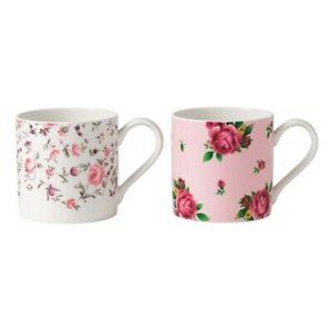 Royal Albert Modern Vintage Roses Set 2 Mugs
